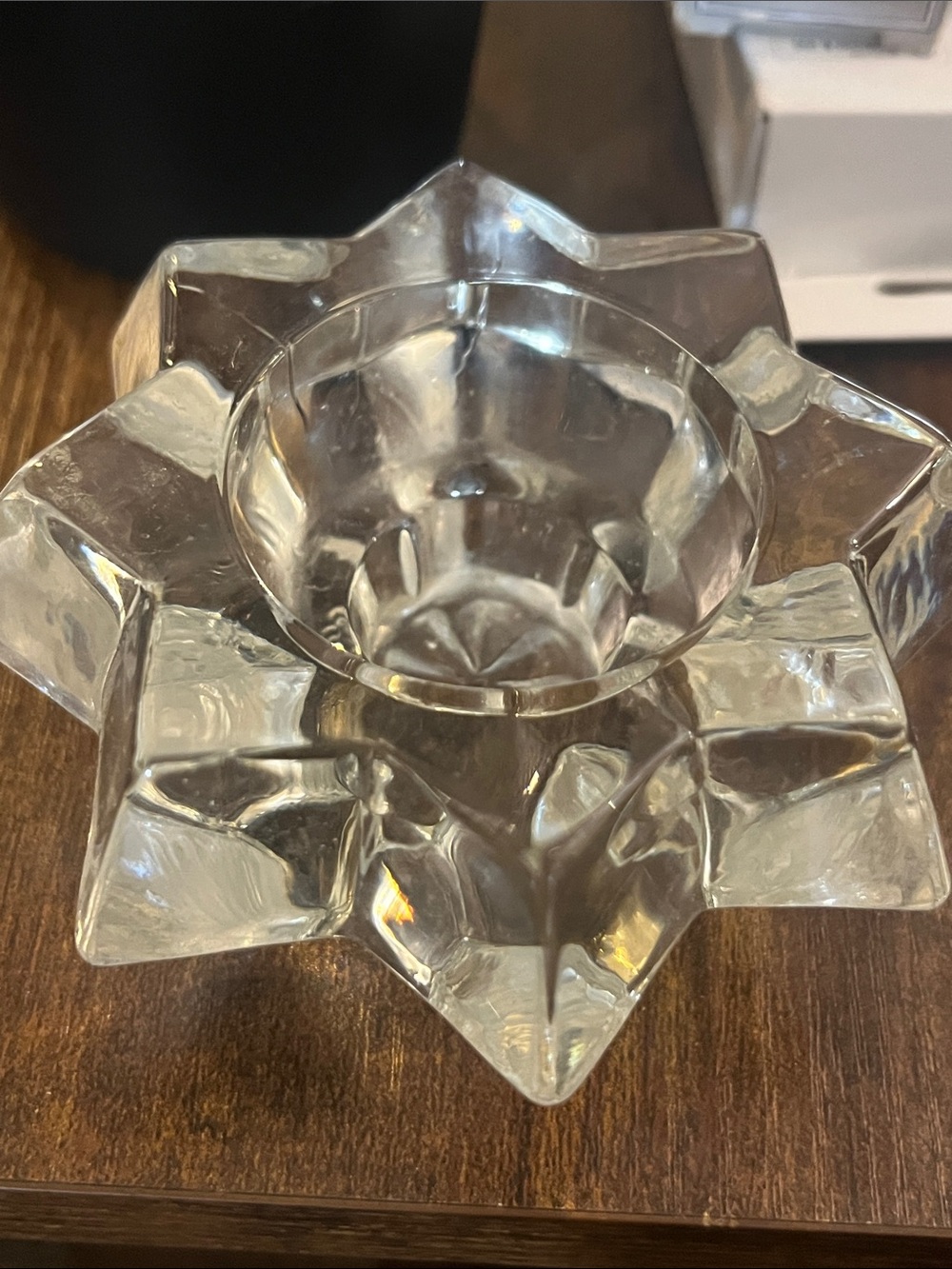 Party lite Star of David Crystal Votive Holder 285